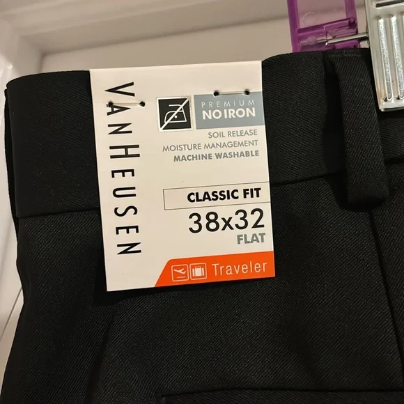 Van Heusen Classic Fit 38x32 Flat Men’s Dress Slacks Pants - Picture 5 of 5